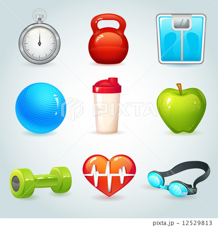 Sport and fitness icons 12529813