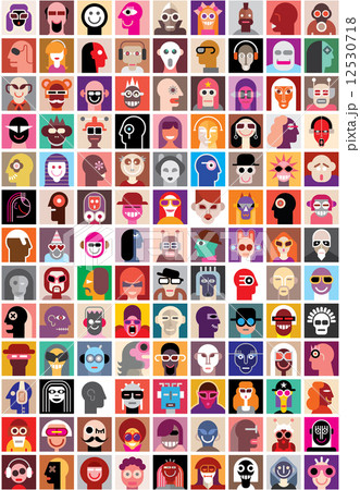 People faces collage 12530718