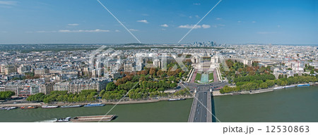 Panorama of Paris from Eiffel Tower Panorama of Paris from Eiffel Tower 12530863