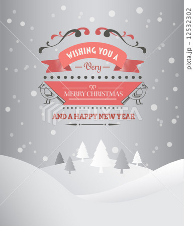 Merry christmas and happy new year vector Merry christmas and happy new year vector 12532302