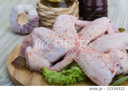 Raw chicken wings Raw chicken wings 12536322