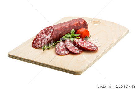 Salami sausages 12537748