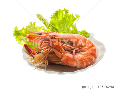 Boiled king prawns Boiled king prawns 12538298