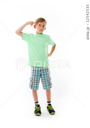 model isolated on plain background hand gesture gun model isolated on plain background hand gesture gun 12542535