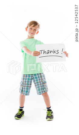 model isolated on white holding a sign model isolated on white holding a sign 12542537