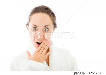 model isolated on plain background 12542618