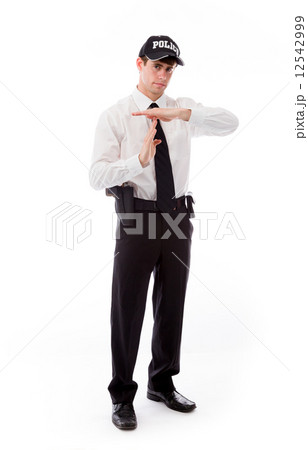 model isolated on plain background hand gesture break sign model isolated on plain background hand gesture break sign 12542999