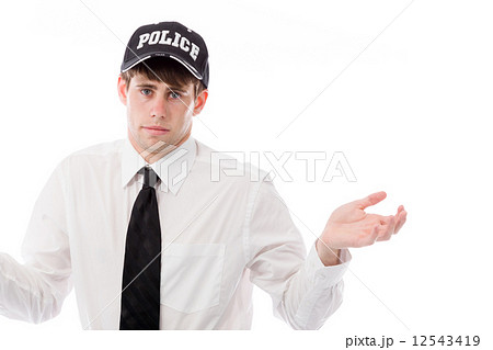 model isolated on plain background puzzled confused lost 12543419