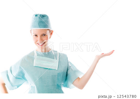 model presenting showcasing with hand 12543780