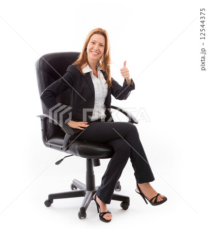 model isolated positive attitude thumbs up 12544375
