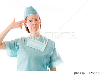 model isolated on plain background hand gesture gun 12544836