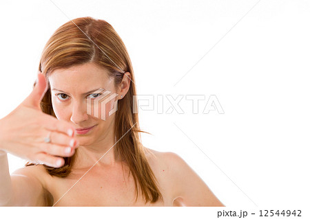 model isolated on plain background greetings hand shake model isolated on plain background greetings hand shake 12544942