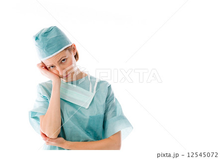 model isolated on plain background bored upset model isolated on plain background bored upset 12545072