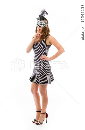 model isolated with finger on lips secret model isolated with finger on lips secret 12545158