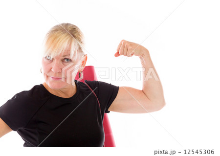 strong model isolated with arm curl 12545306