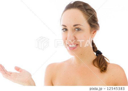 model presenting showcasing with hand model presenting showcasing with hand 12545383