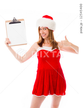 model isolated on white ready for christmas 12545400