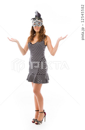 model isolated on plain background puzzled confused lost 12545582