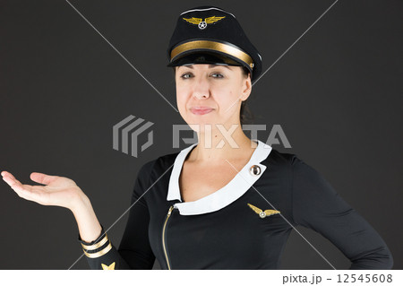 model presenting showcasing with hand 12545608