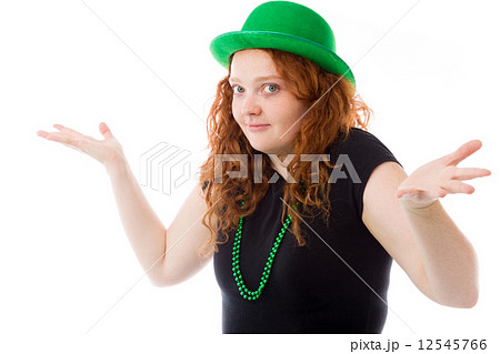 model isolated on plain background puzzled confused lost 12545766