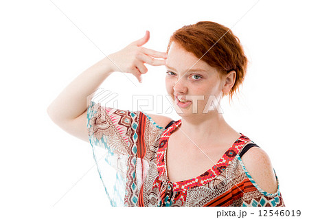 model isolated on plain background hand gesture gun model isolated on plain background hand gesture gun 12546019