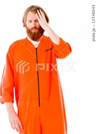 model isolated on plain background confused headache model isolated on plain background confused headache 12546043