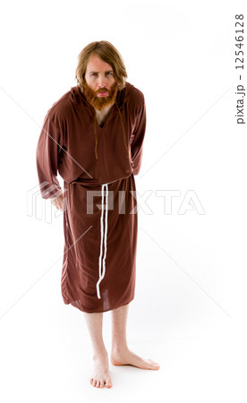 model isolated on plain background face sticking tongue out 12546128