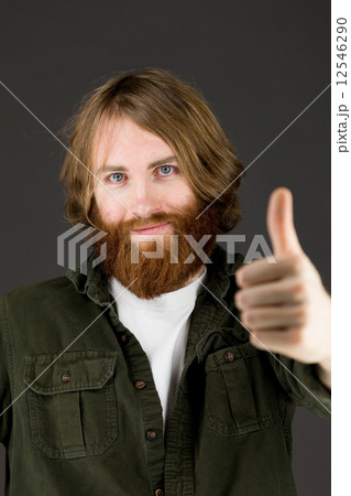 model isolated positive attitude thumbs up 12546290