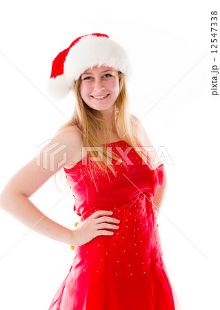 model isolated on plain background pround confident hands on hip model isolated on plain background pround confident hands on hip 12547338