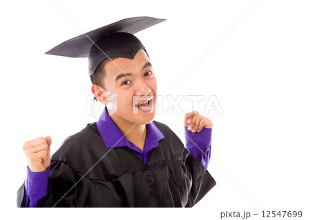 model isolated on plain background victory confident 12547699