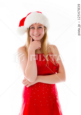 model isolated on plain background thinking model isolated on plain background thinking 12547839
