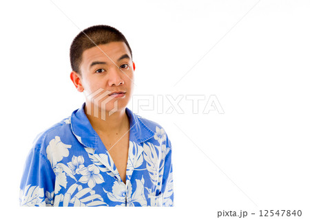 model isolated on plain background upset angry worried 12547840