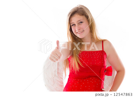 model isolated positive attitude thumbs up model isolated positive attitude thumbs up 12547863