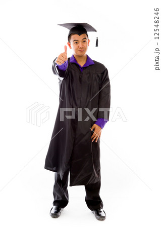 model isolated positive attitude thumbs up 12548246