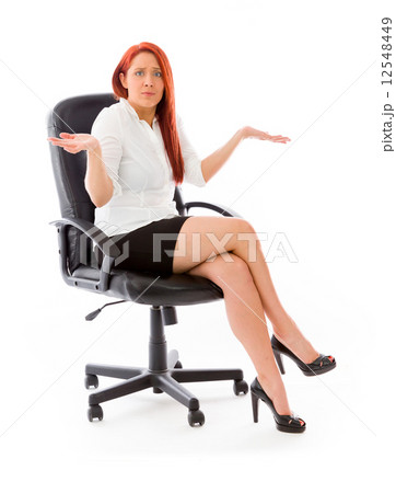 model isolated on plain background puzzled confused lost model isolated on plain background puzzled confused lost 12548449