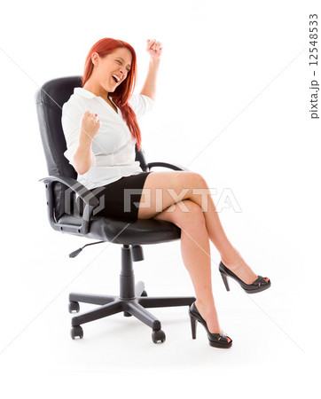 model isolated on plain background screaming 12548533