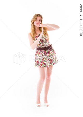 model isolated on plain background hand gesture break sign model isolated on plain background hand gesture break sign 12548882