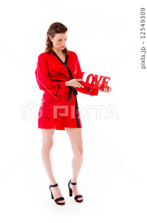 model isolated on white in love model isolated on white in love 12549309