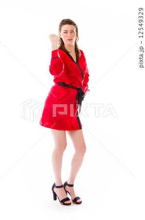 model isolated on white 12549329