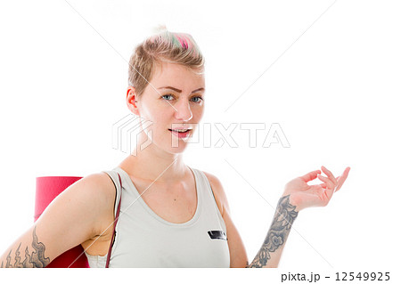 model presenting showcasing with hand 12549925