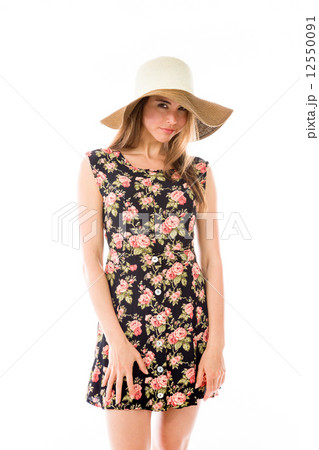 model isolated on plain background upset angry worried 12550091
