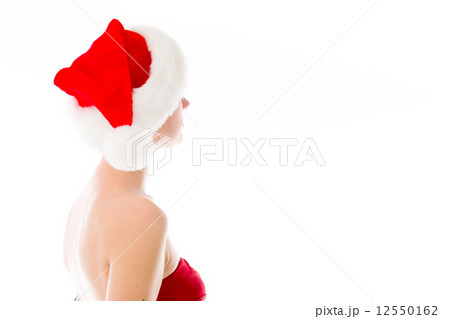 model isolated on plain background back turning around 12550162