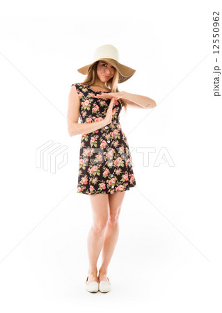 model isolated on plain background hand gesture break sign model isolated on plain background hand gesture break sign 12550962