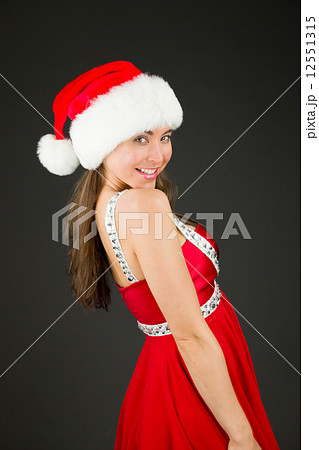 model isolated on plain background back turning around model isolated on plain background back turning around 12551315