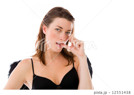 Nervous model bting finger nails Nervous model bting finger nails 12551438