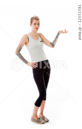 model presenting showcasing with hand model presenting showcasing with hand 12551581