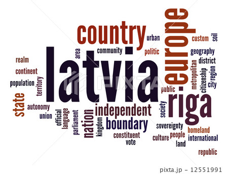 Latvia word cloud Latvia word cloud 12551991
