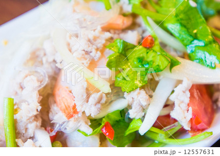 Thai vermicelli and seafood dress salad Thai vermicelli and seafood dress salad 12557631