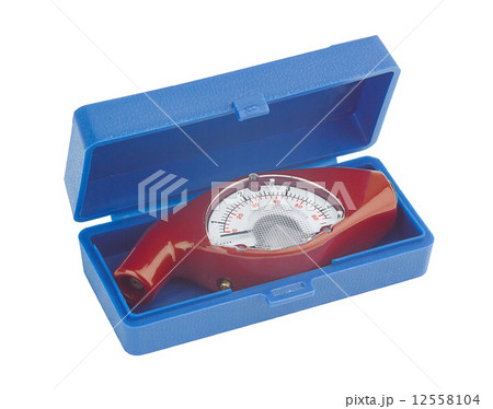 tyre pressure gauge in a blue plastic box 12558104