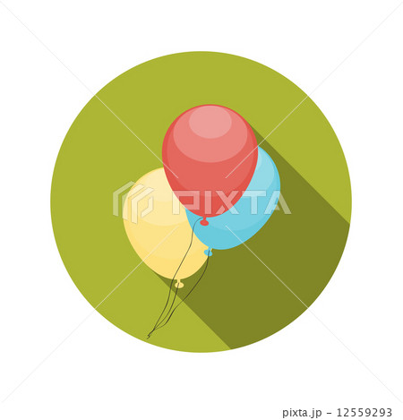 Flat Design Concept Balloon Vector Illustration With Long Shadow Flat Design Concept Balloon Vector Illustration With Long Shadow 12559293